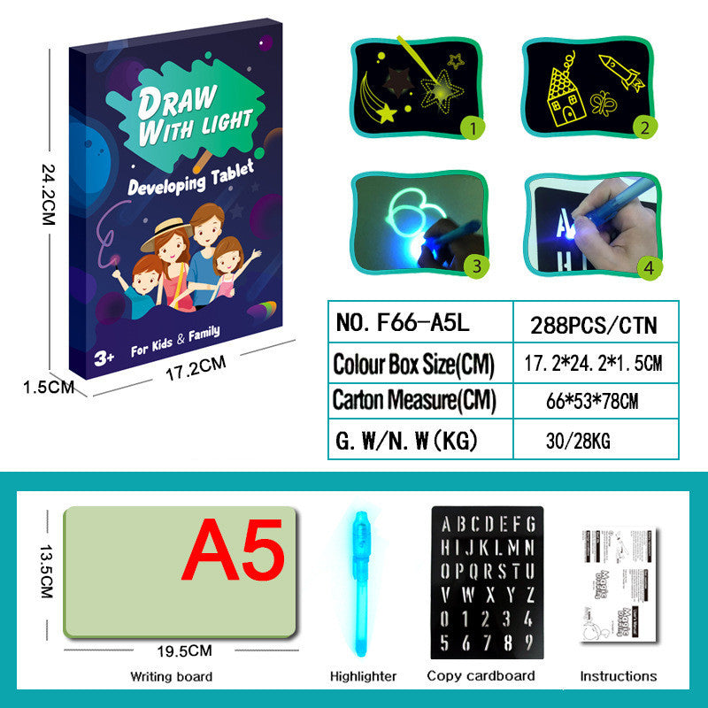 Glow & Go Drawing Pad – Magical 3D Light-Up Sketchpad for Creative Kids!