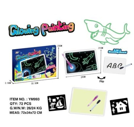 Glow & Go Drawing Pad – Magical 3D Light-Up Sketchpad for Creative Kids!