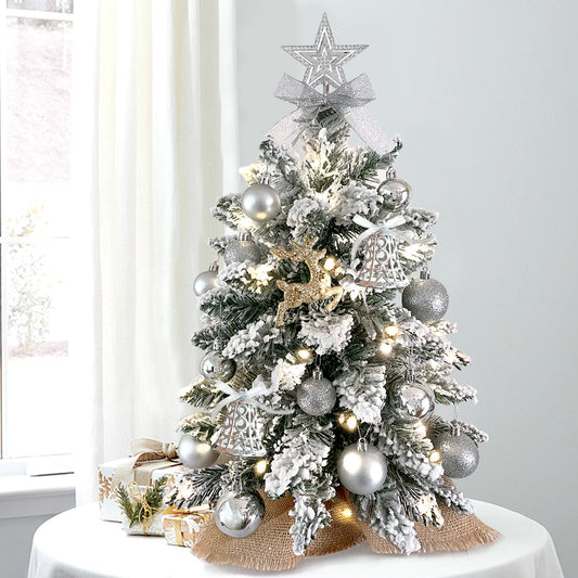 Silver Sparkle Mini Christmas Tree – 2ft Tabletop Holiday Elegance