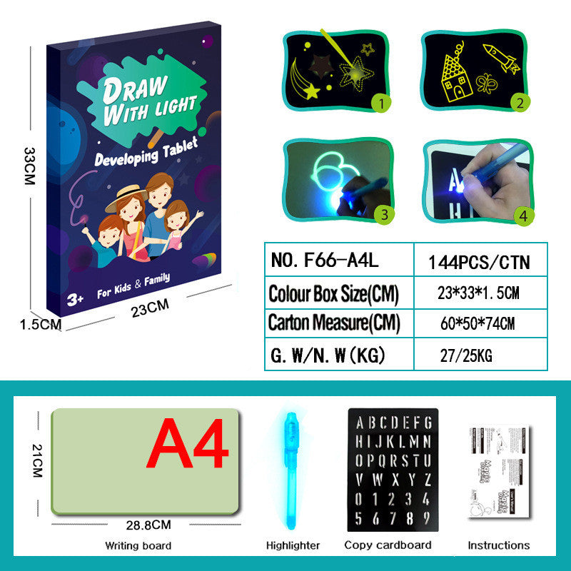 Glow & Go Drawing Pad – Magical 3D Light-Up Sketchpad for Creative Kids!