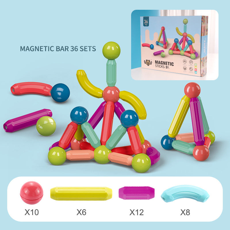 MagnaStix Builders – Creative Magnetic Stick Building Set for Kids!