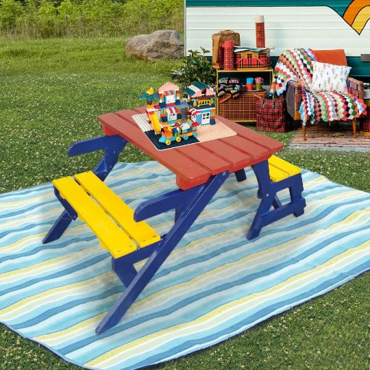 KID'S MULTI-FUNCTIONAL ARM CHAIR,TABLE 2 BENCHES