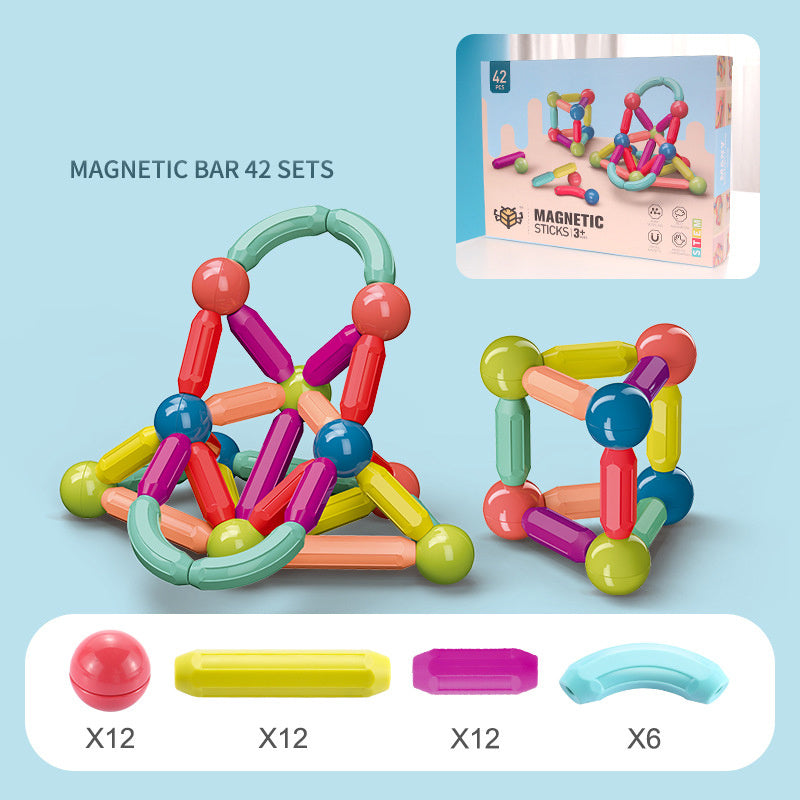 MagnaStix Builders – Creative Magnetic Stick Building Set for Kids!