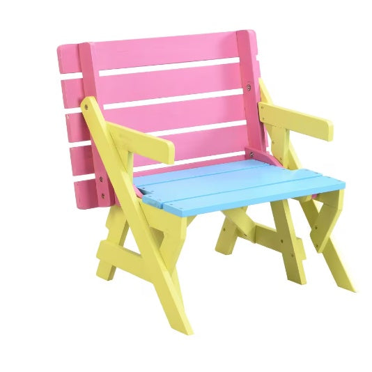 KID'S MULTI-FUNCTIONAL ARM CHAIR,TABLE 2 BENCHES