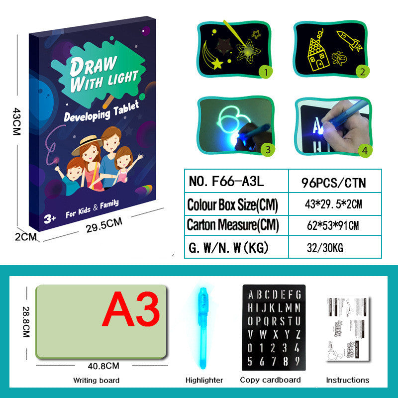 Glow & Go Drawing Pad – Magical 3D Light-Up Sketchpad for Creative Kids!