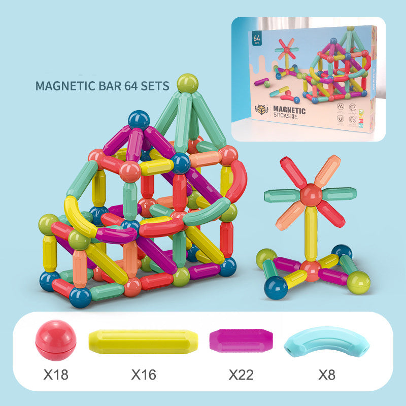 MagnaStix Builders – Creative Magnetic Stick Building Set for Kids!