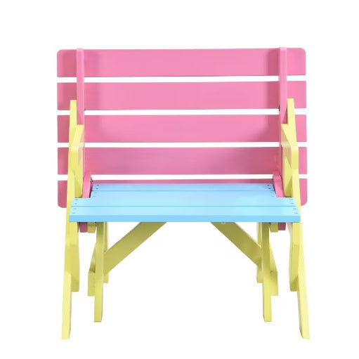 KID'S MULTI-FUNCTIONAL ARM CHAIR,TABLE 2 BENCHES